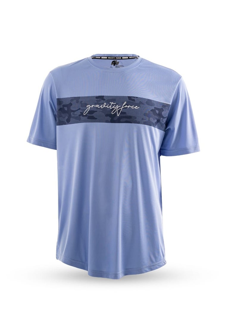 گریوِٹی فورس تيشيرت جرافيتي فورس رجالي واسع بياقة دائرية | أكتاف منسدلة وأكمام نصفية | قطن سريع الجفاف | ملابس كاجوال، رياضية، وللاستخدام الخارجي - Image 1